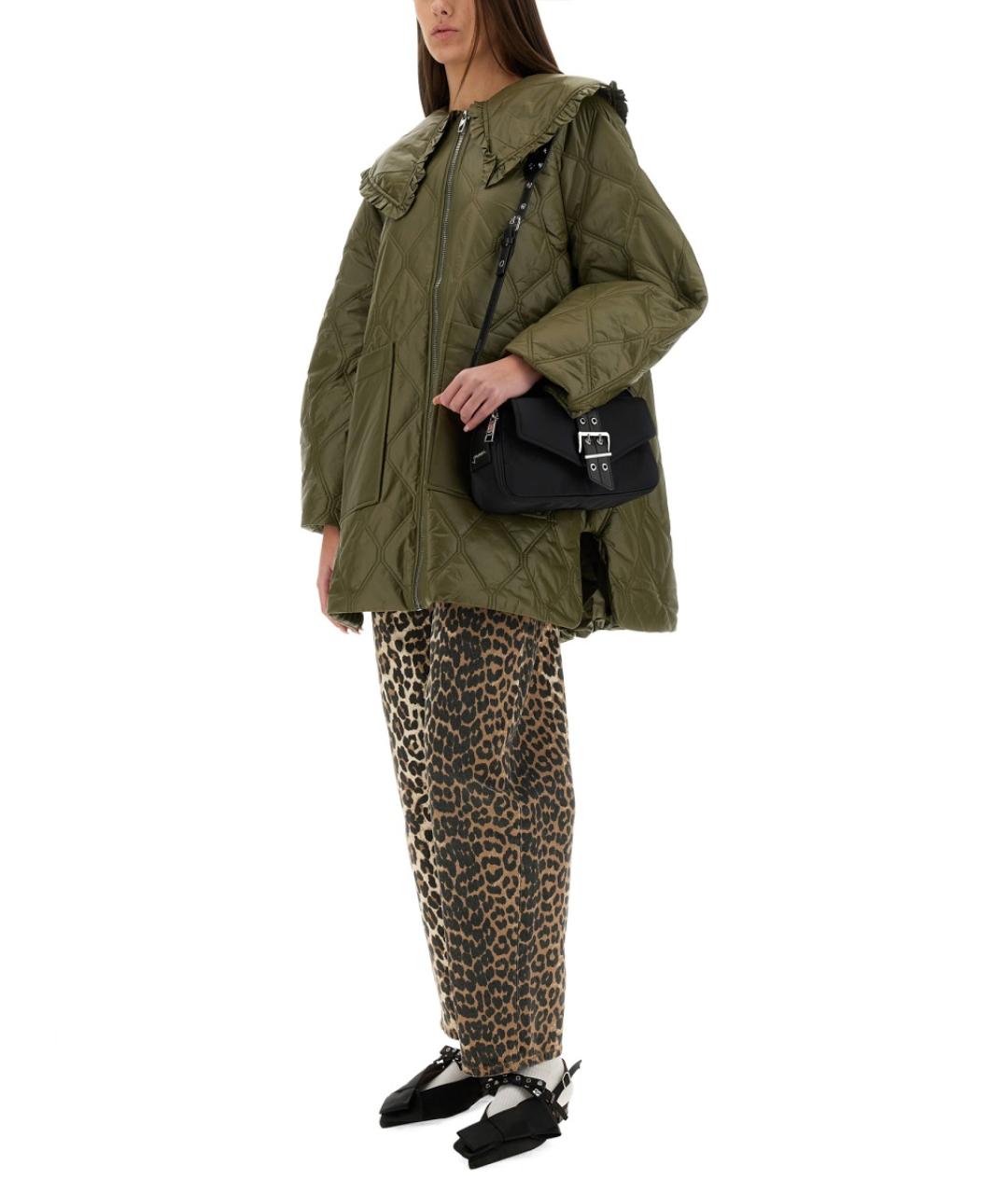 GANNI Зеленая полиамидовая куртка, фото 2