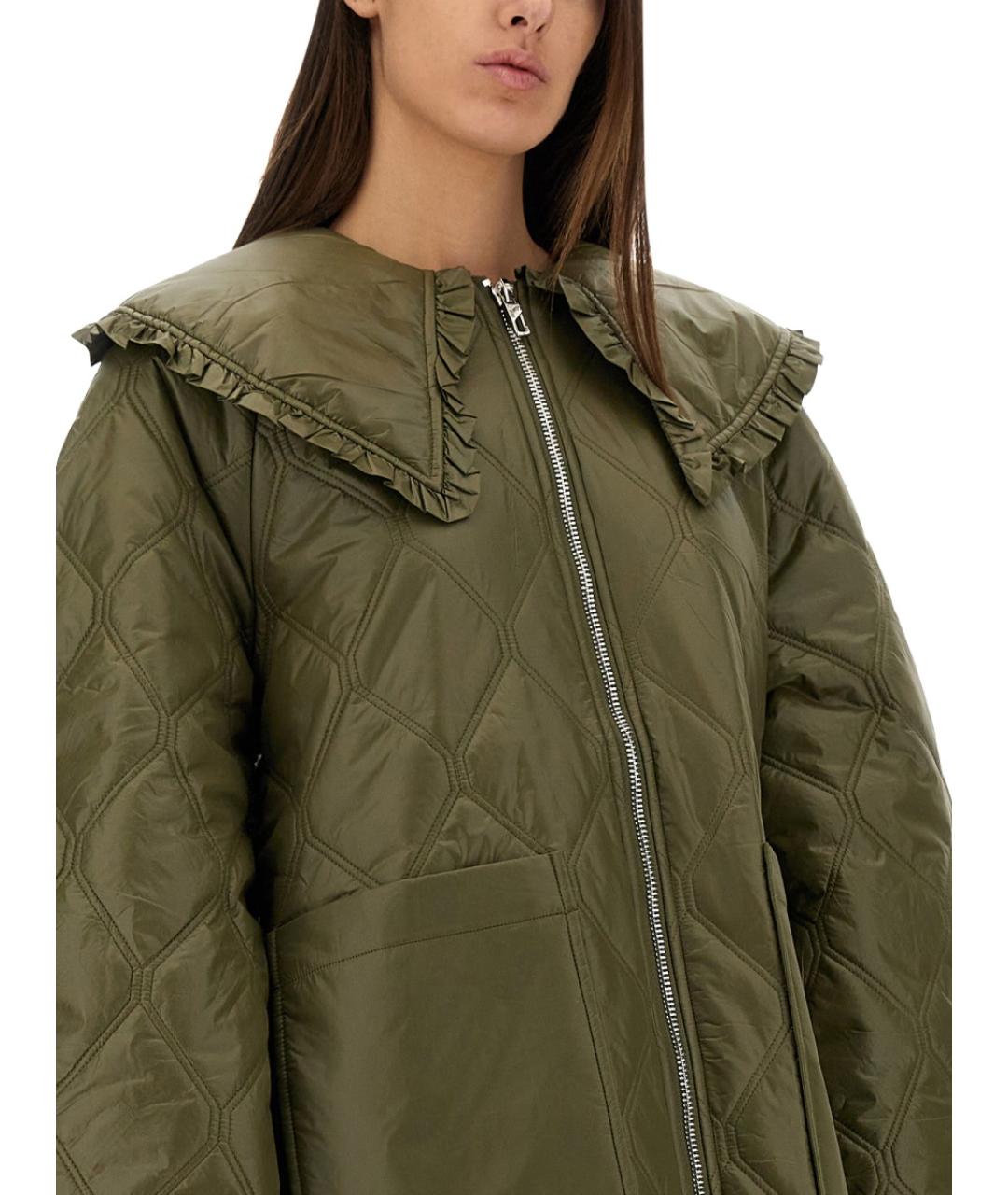 GANNI Зеленая полиамидовая куртка, фото 4