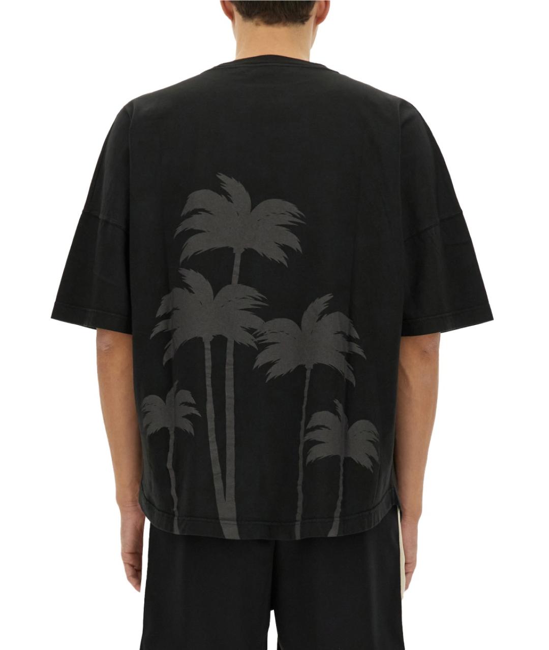 PALM ANGELS Черная хлопковая футболка, фото 4