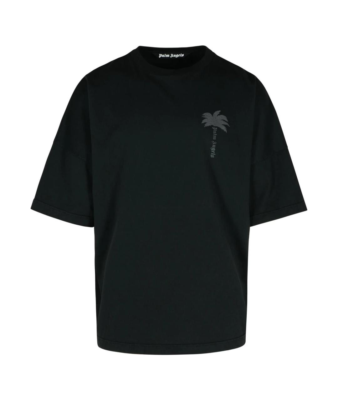PALM ANGELS Черная хлопковая футболка, фото 1