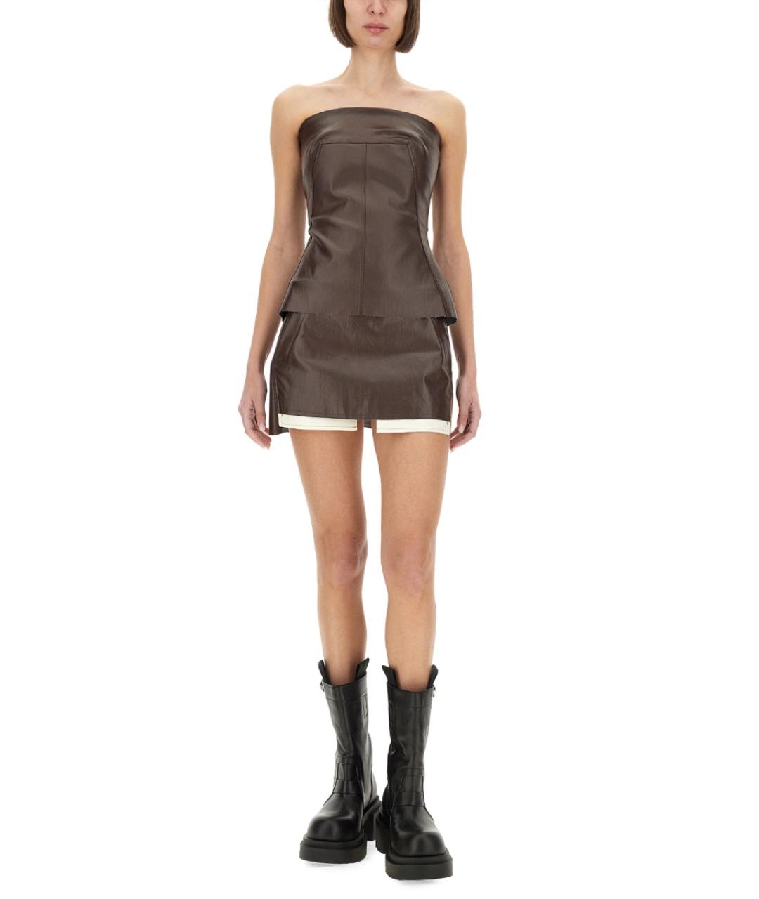 RICK OWENS Коричневая хлопковая блузы, фото 2