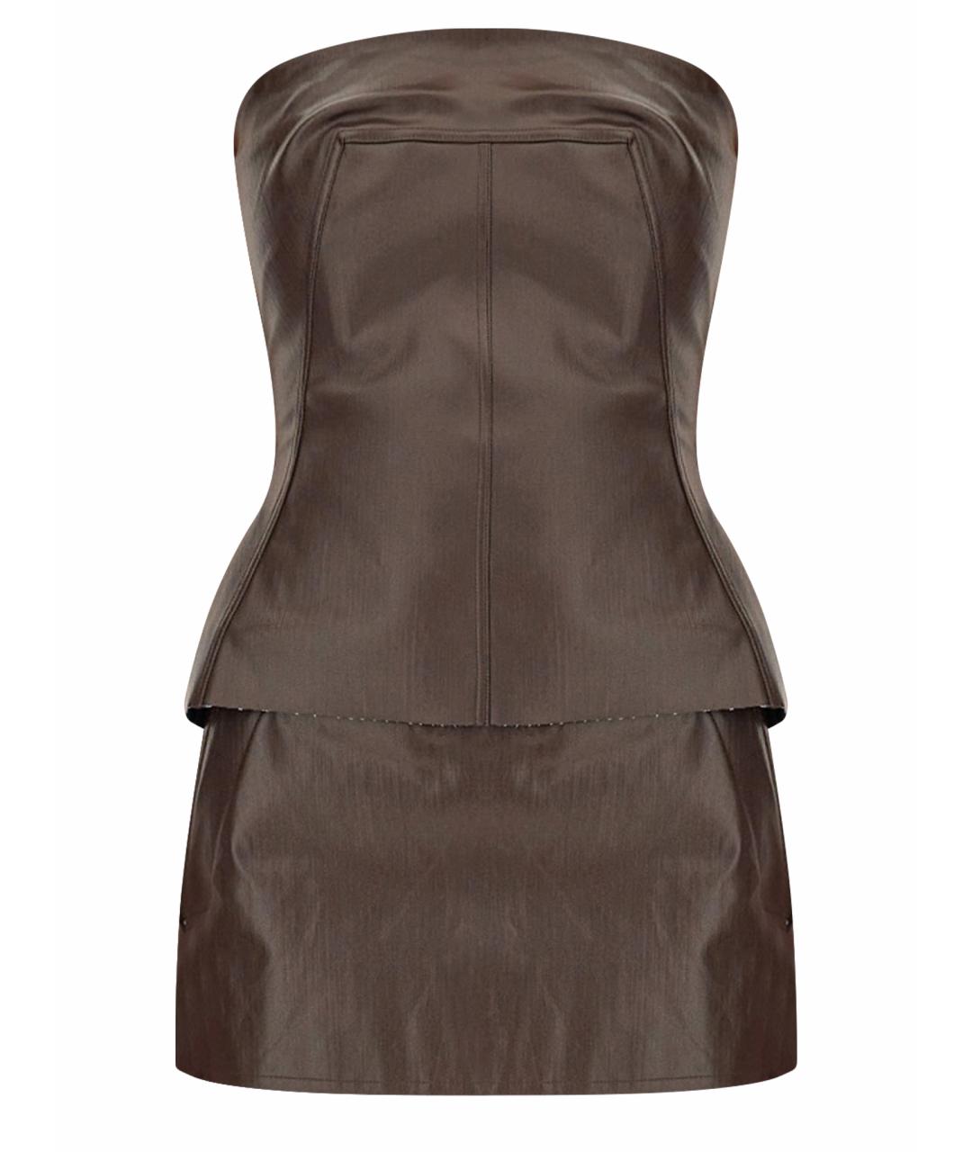 RICK OWENS Коричневая хлопковая блузы, фото 1