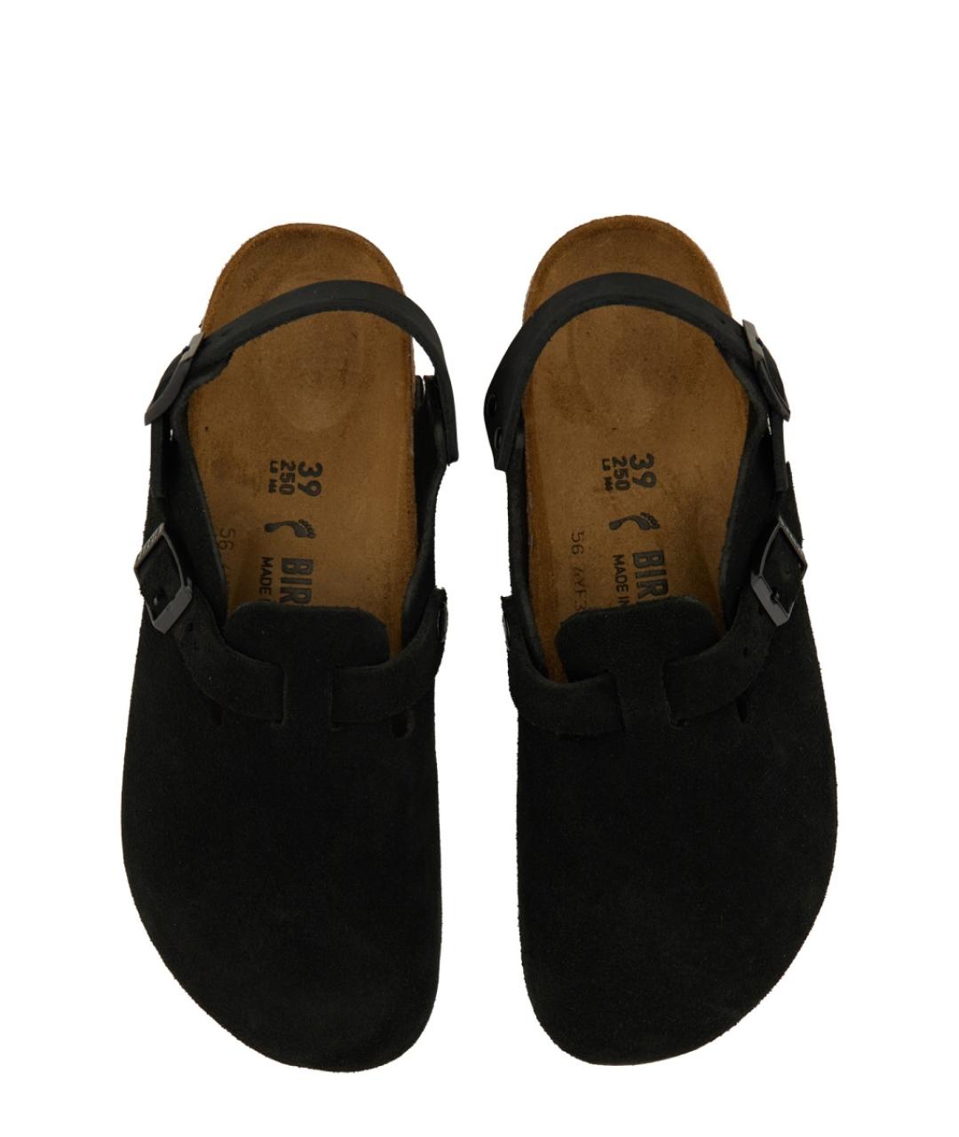 BIRKENSTOCK Черные замшевые сабо, фото 5