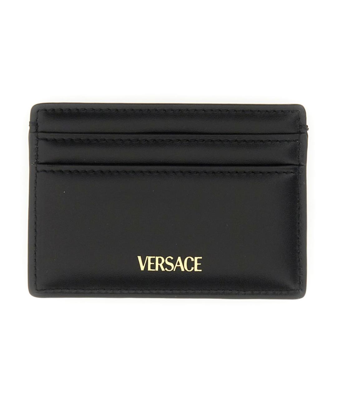 VERSACE Черный кожаный кардхолдер, фото 2
