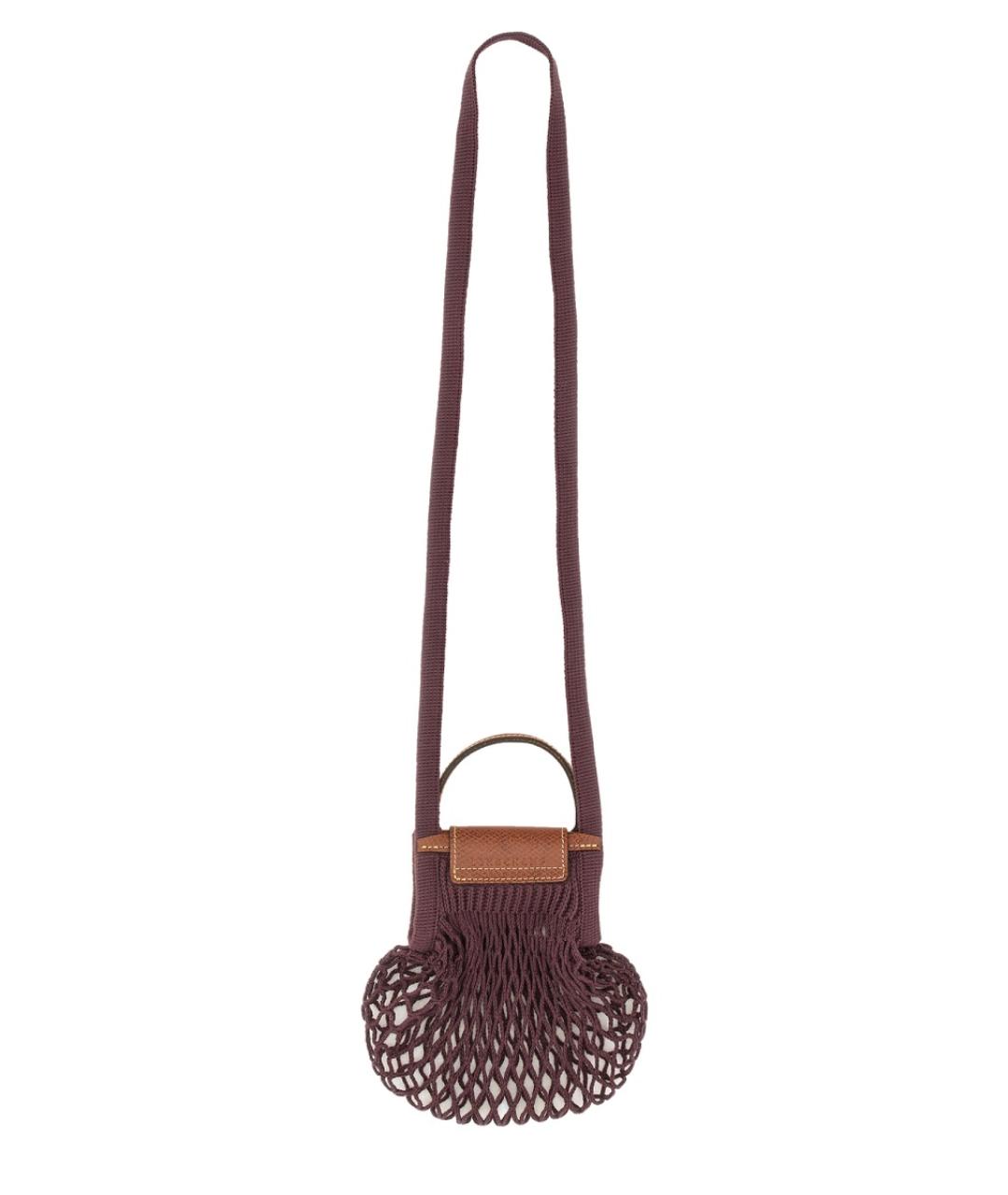 LONGCHAMP Коричневая хлопковая сумка через плечо, фото 2