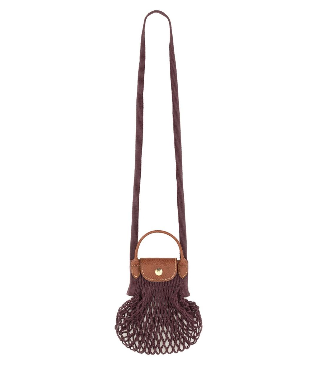 LONGCHAMP Коричневая хлопковая сумка через плечо, фото 1