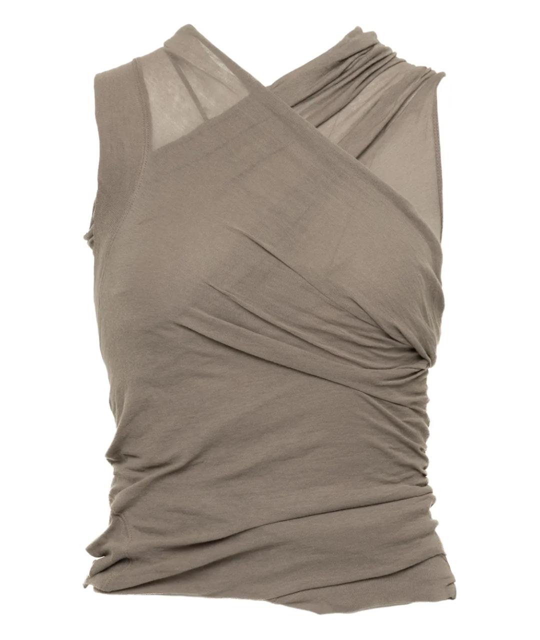 RICK OWENS Бежевая хлопковая майка, фото 1