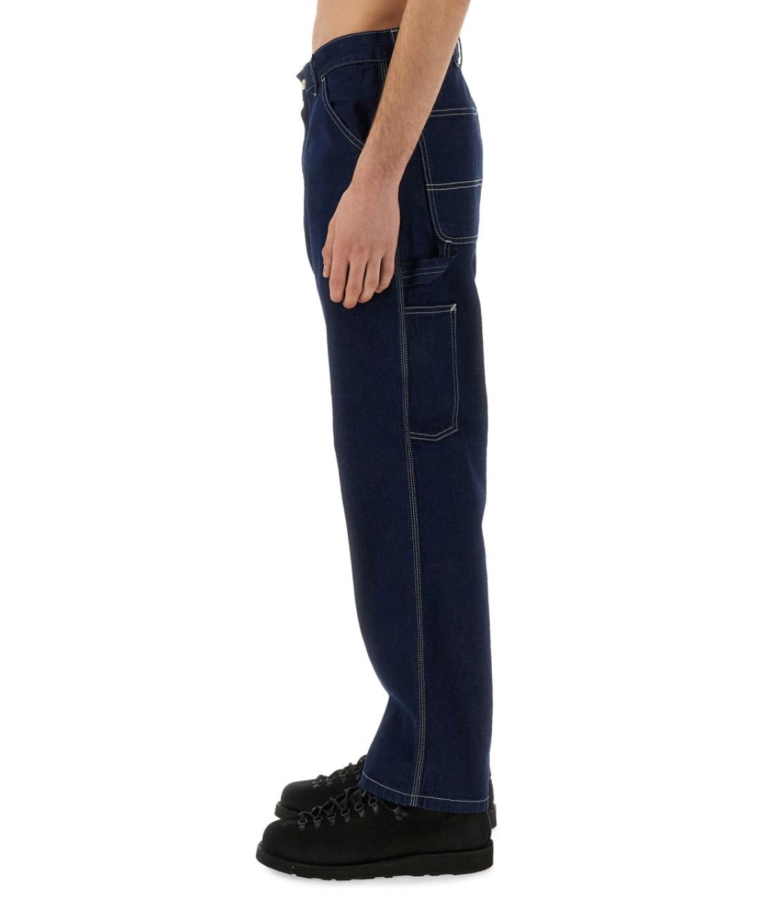 CARHARTT WIP Синие хлопковые прямые джинсы, фото 5