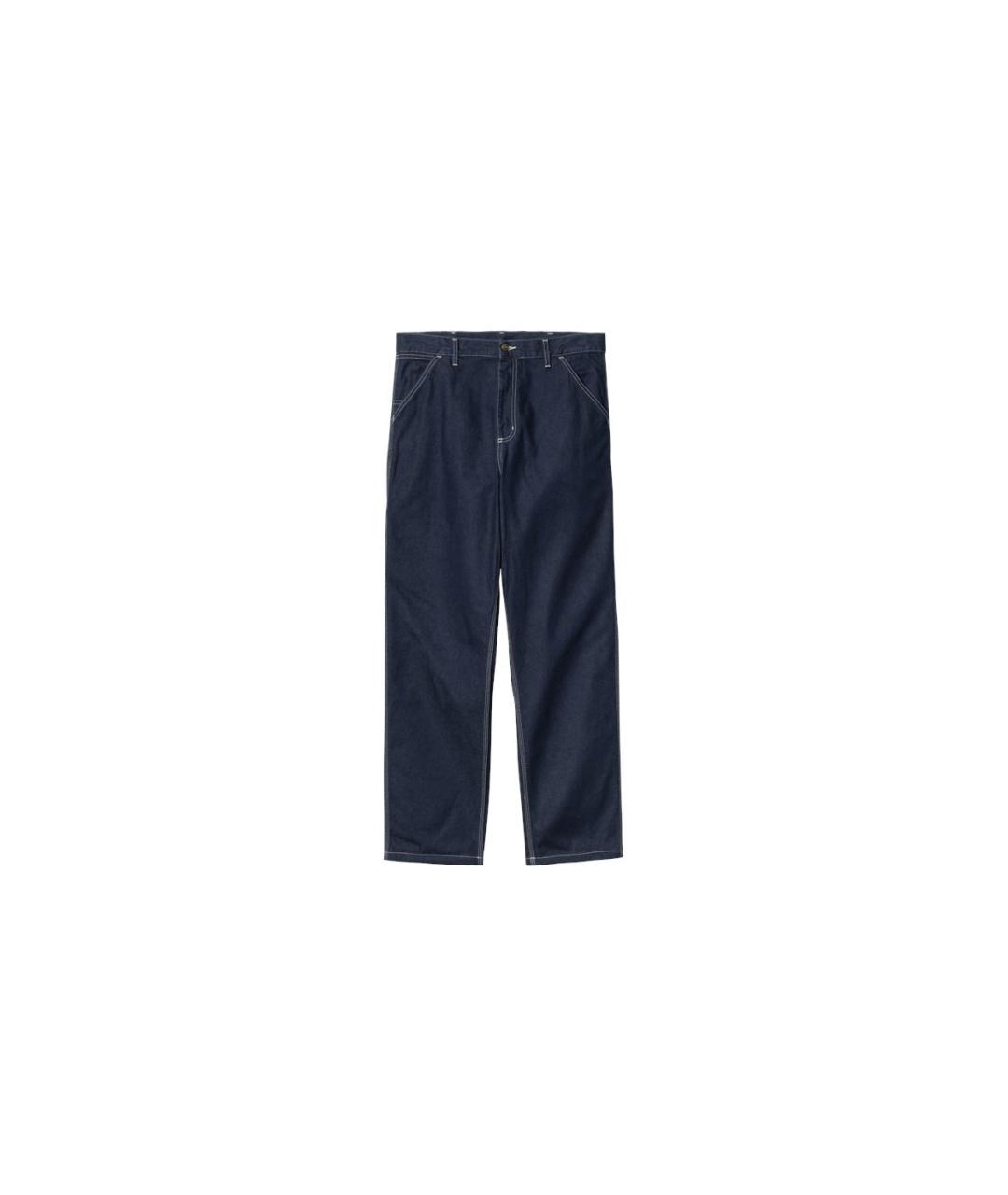 CARHARTT WIP Синие хлопковые прямые джинсы, фото 6