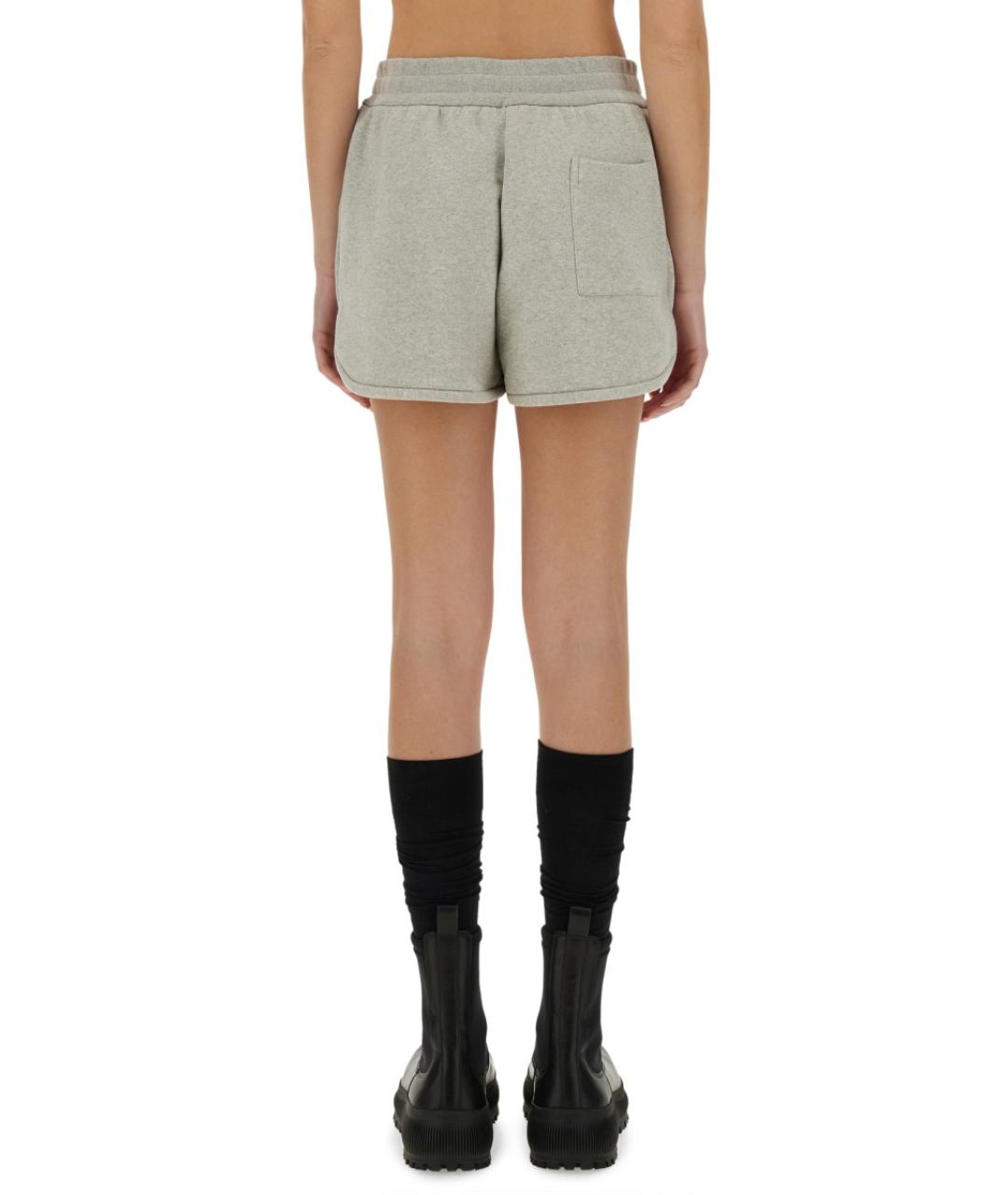 JIL SANDER Серые хлопковые шорты, фото 4