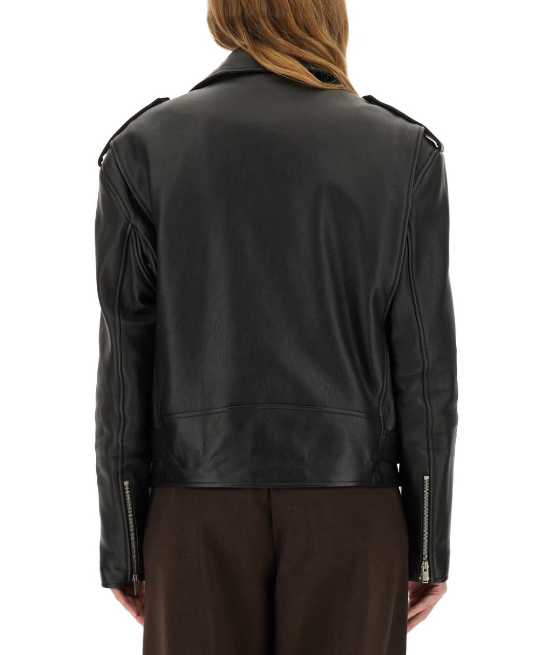 SAINT LAURENT Черная кожаная куртка, фото 4