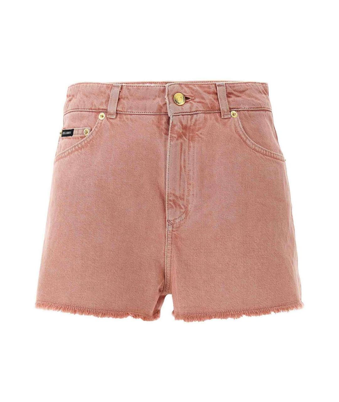 DOLCE&GABBANA Розовые хлопковые шорты, фото 5