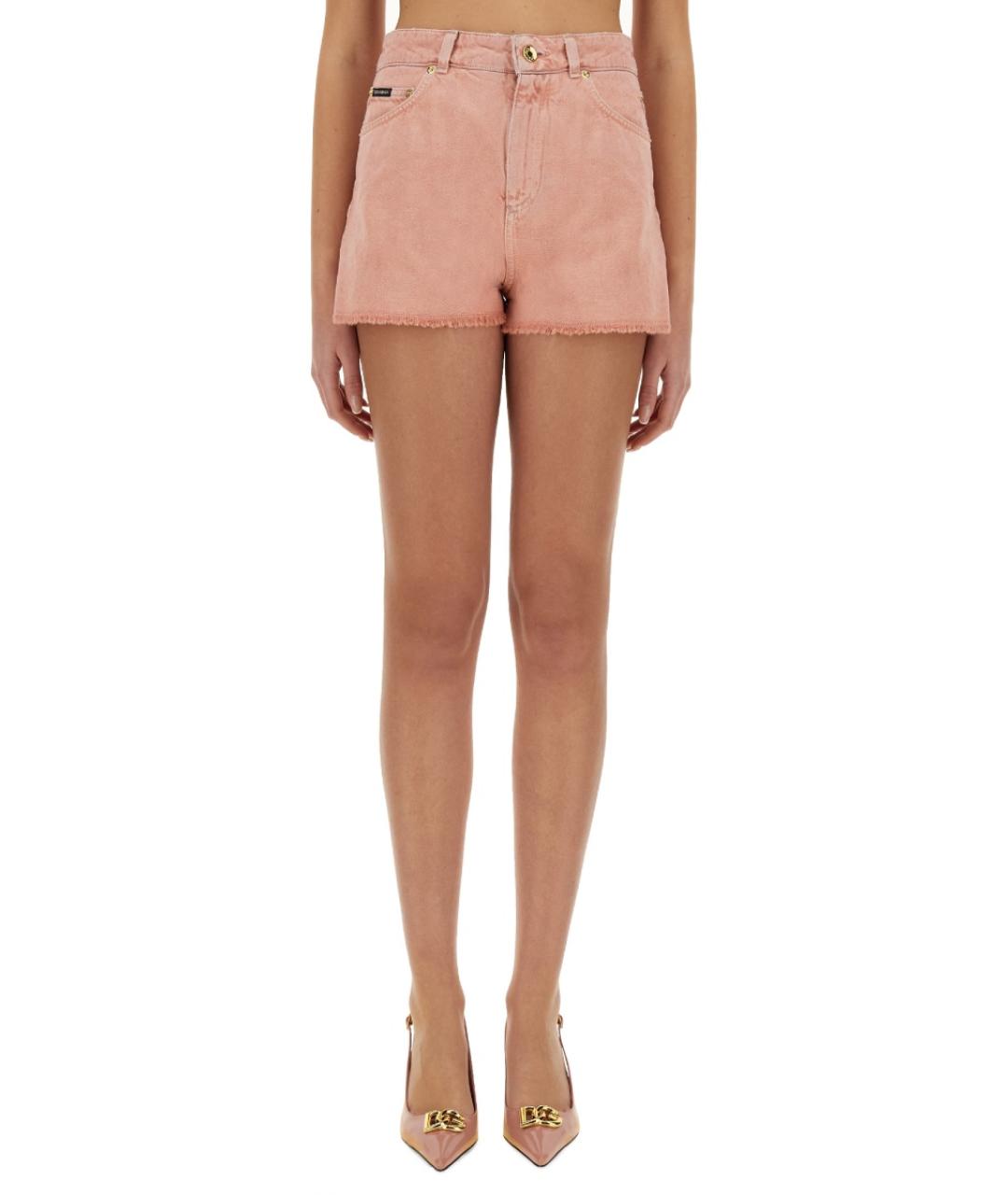 DOLCE&GABBANA Розовые хлопковые шорты, фото 1