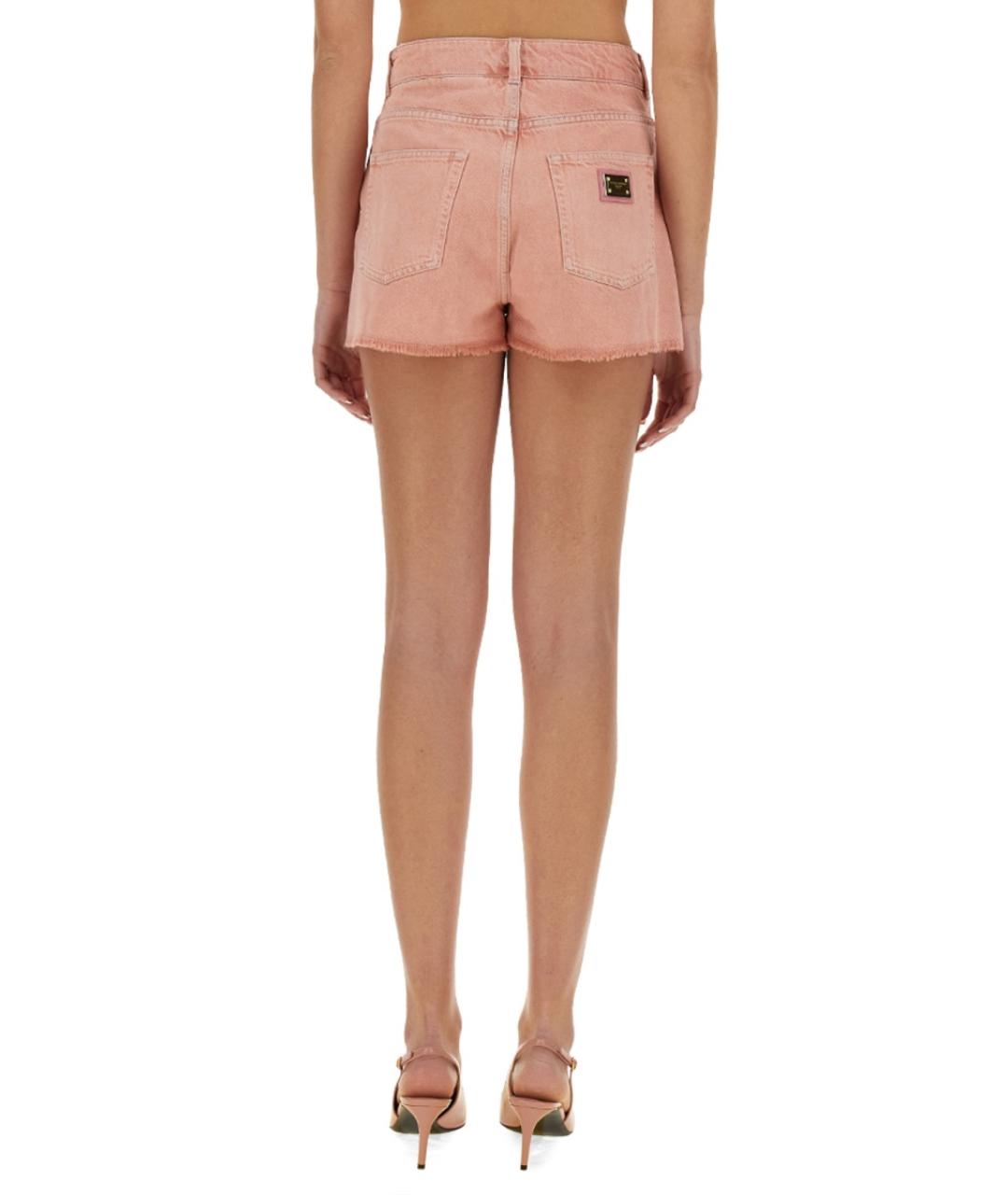 DOLCE&GABBANA Розовые хлопковые шорты, фото 3