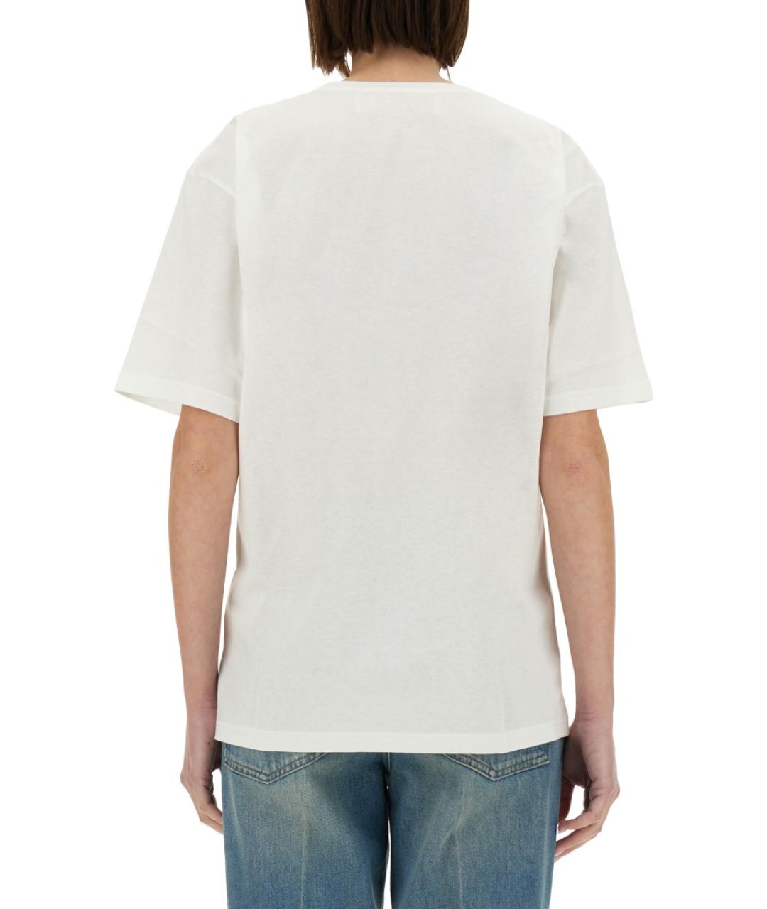 VALENTINO Белая хлопковая футболка, фото 4