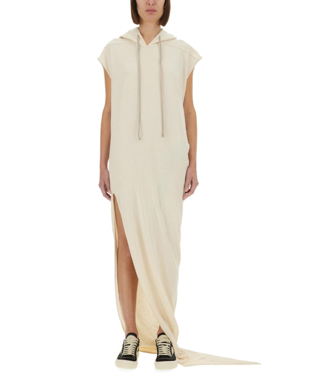 RICK OWENS DRKSHDW Белое хлопковое платье, фото 5