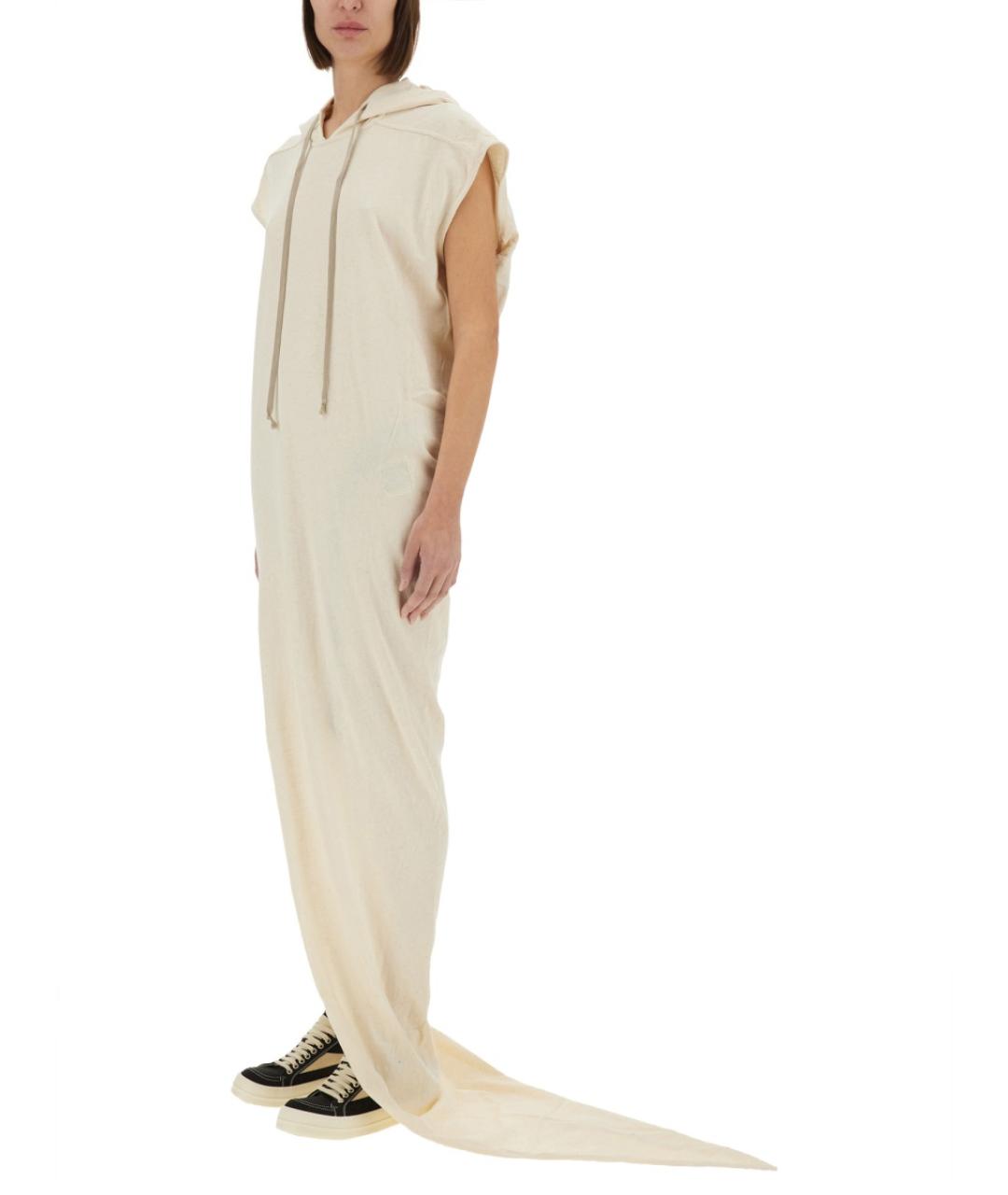 RICK OWENS DRKSHDW Белое хлопковое платье, фото 2