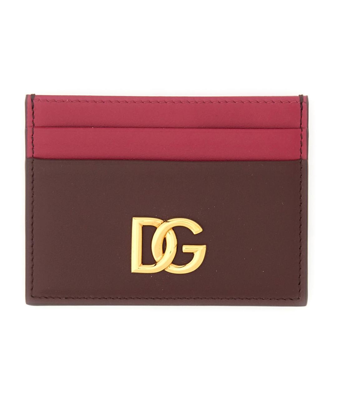 DOLCE&GABBANA Коричневый кожаный кардхолдер, фото 1