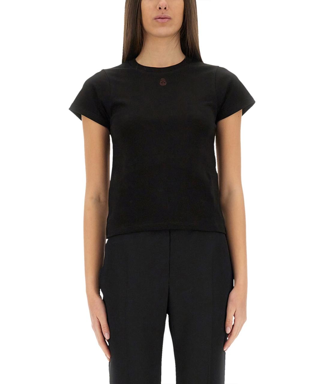 ALEXANDER MCQUEEN Черная хлопковая футболка, фото 2