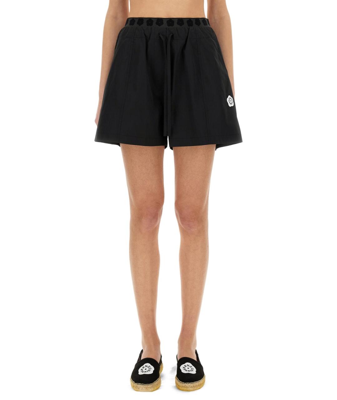 KENZO Черные полиэстеровые шорты, фото 2
