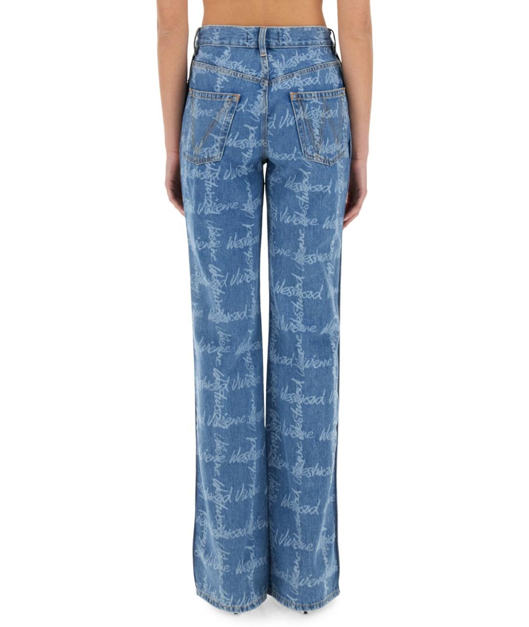 VIVIENNE WESTWOOD Синие хлопковые прямые джинсы, фото 4