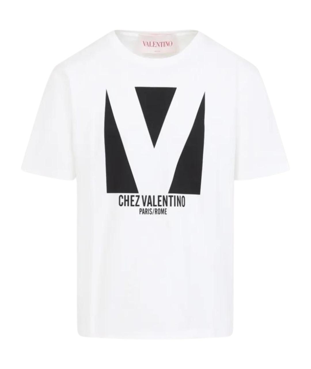 VALENTINO Белая хлопковая футболка, фото 1