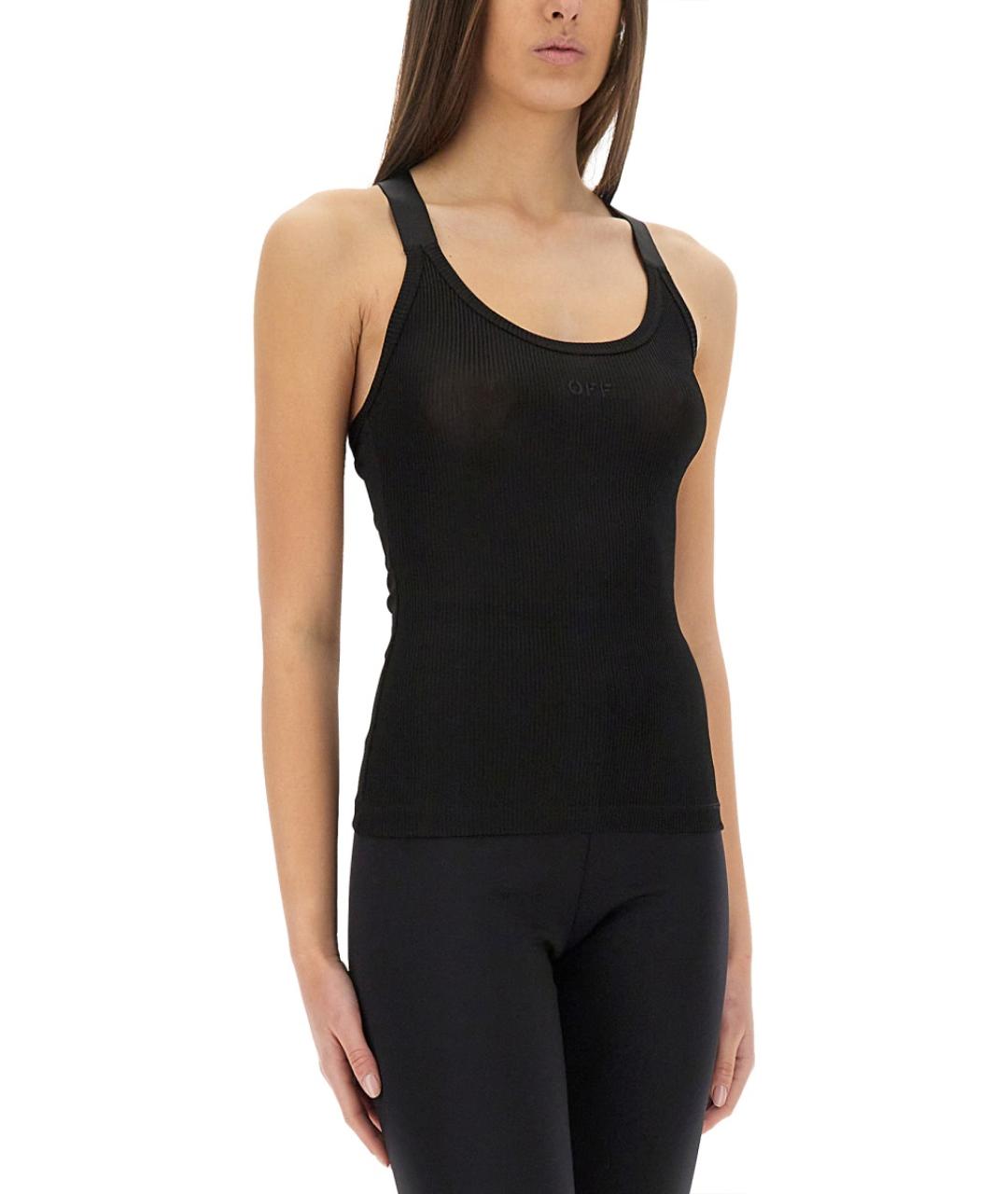 OFF-WHITE Черная вискозная блузы, фото 5