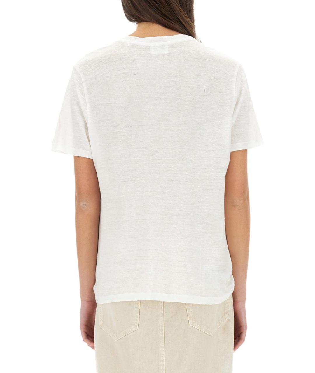 ISABEL MARANT ETOILE Белая льняная футболка, фото 8