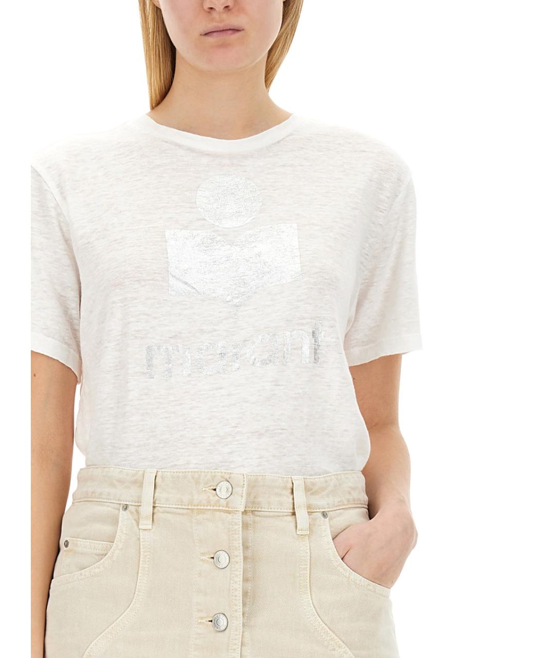 ISABEL MARANT ETOILE Белая льняная футболка, фото 6