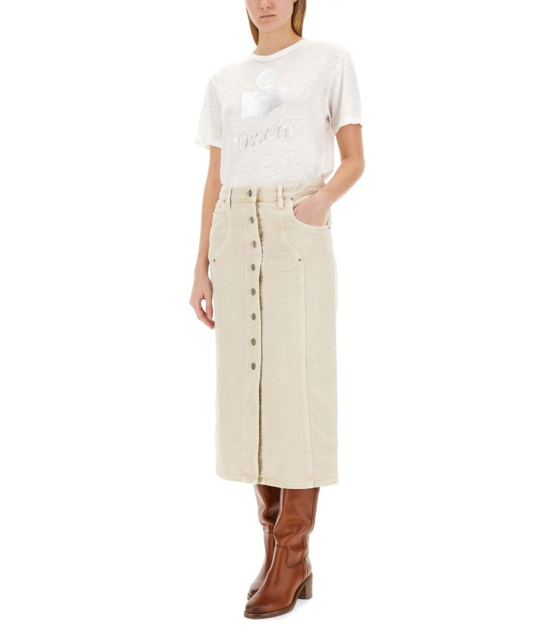 ISABEL MARANT ETOILE Белая льняная футболка, фото 7