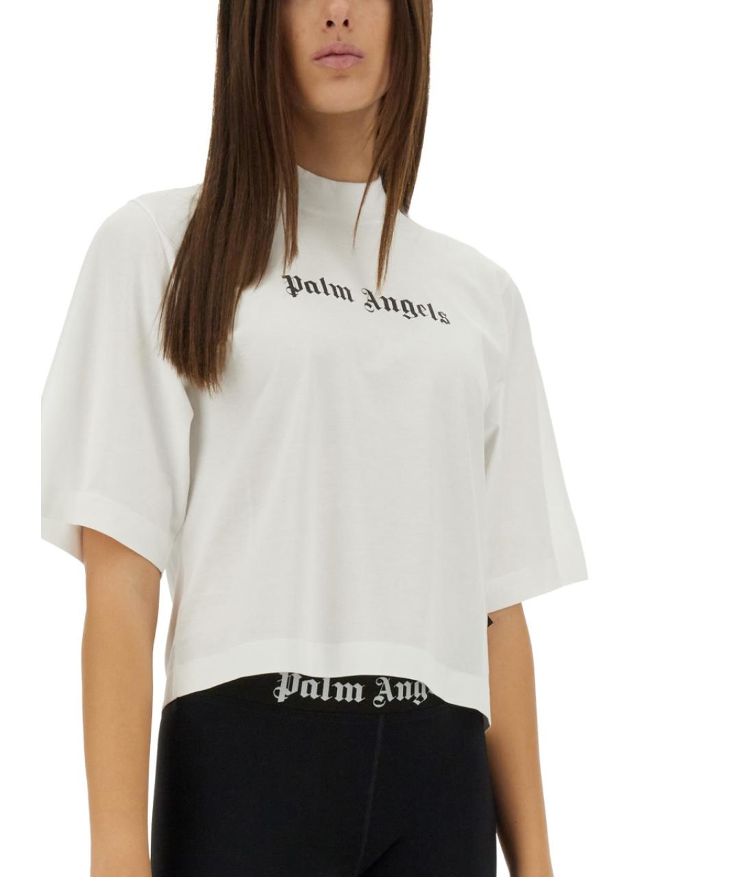 PALM ANGELS Белая хлопковая футболка, фото 5