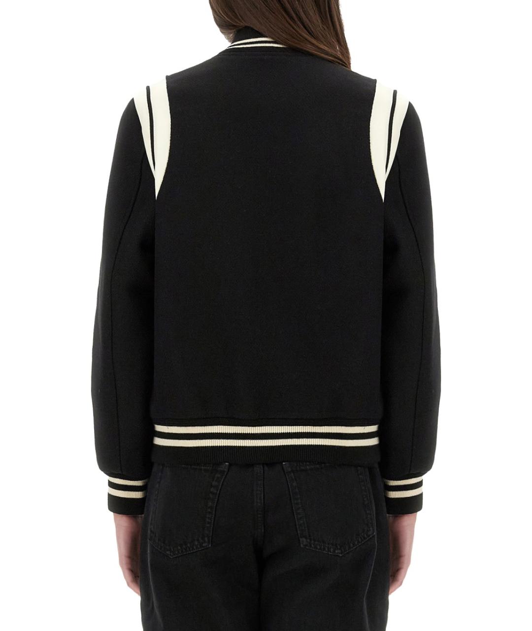 SAINT LAURENT Черная шерстяная куртка, фото 4