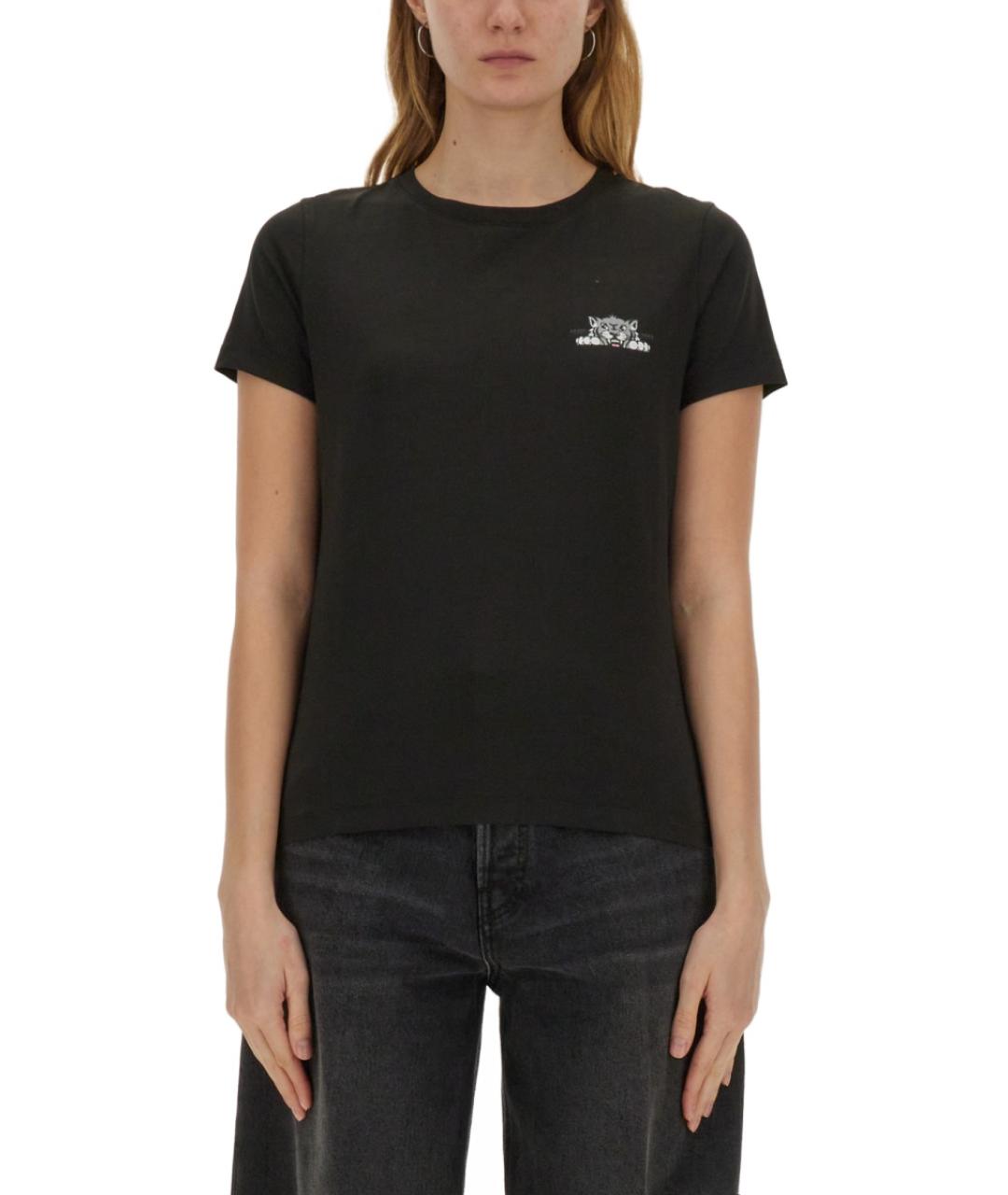 KENZO Черная хлопковая футболка, фото 2