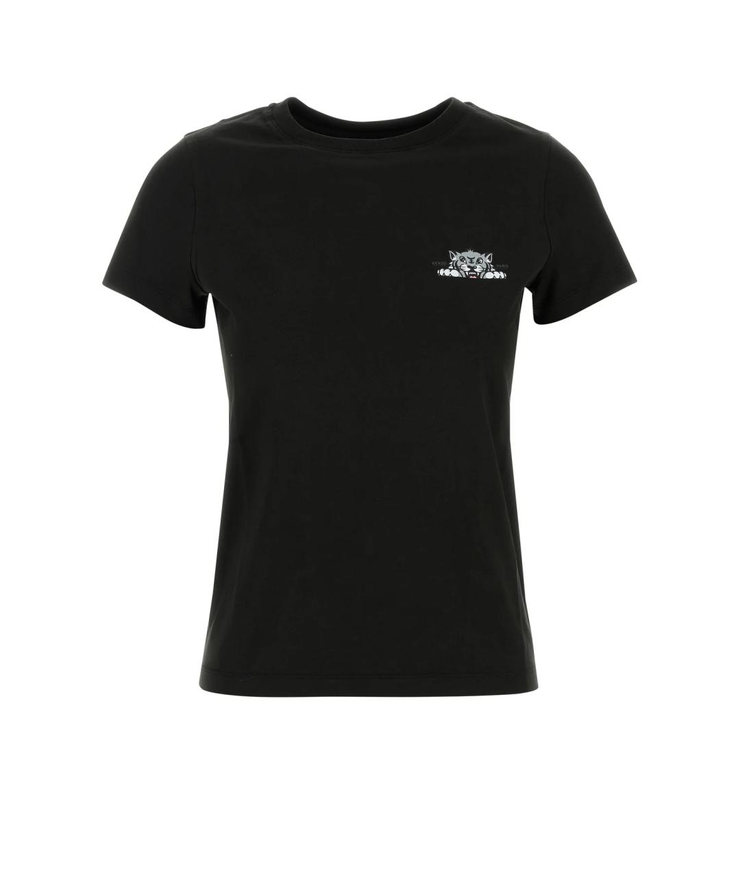KENZO Черная хлопковая футболка, фото 1