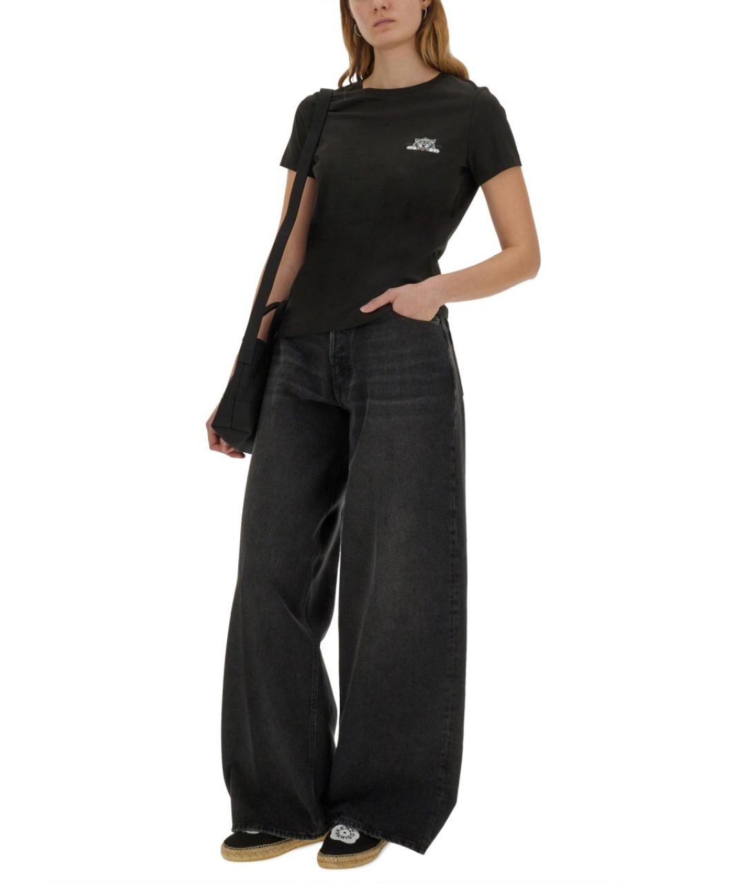 KENZO Черная хлопковая футболка, фото 3