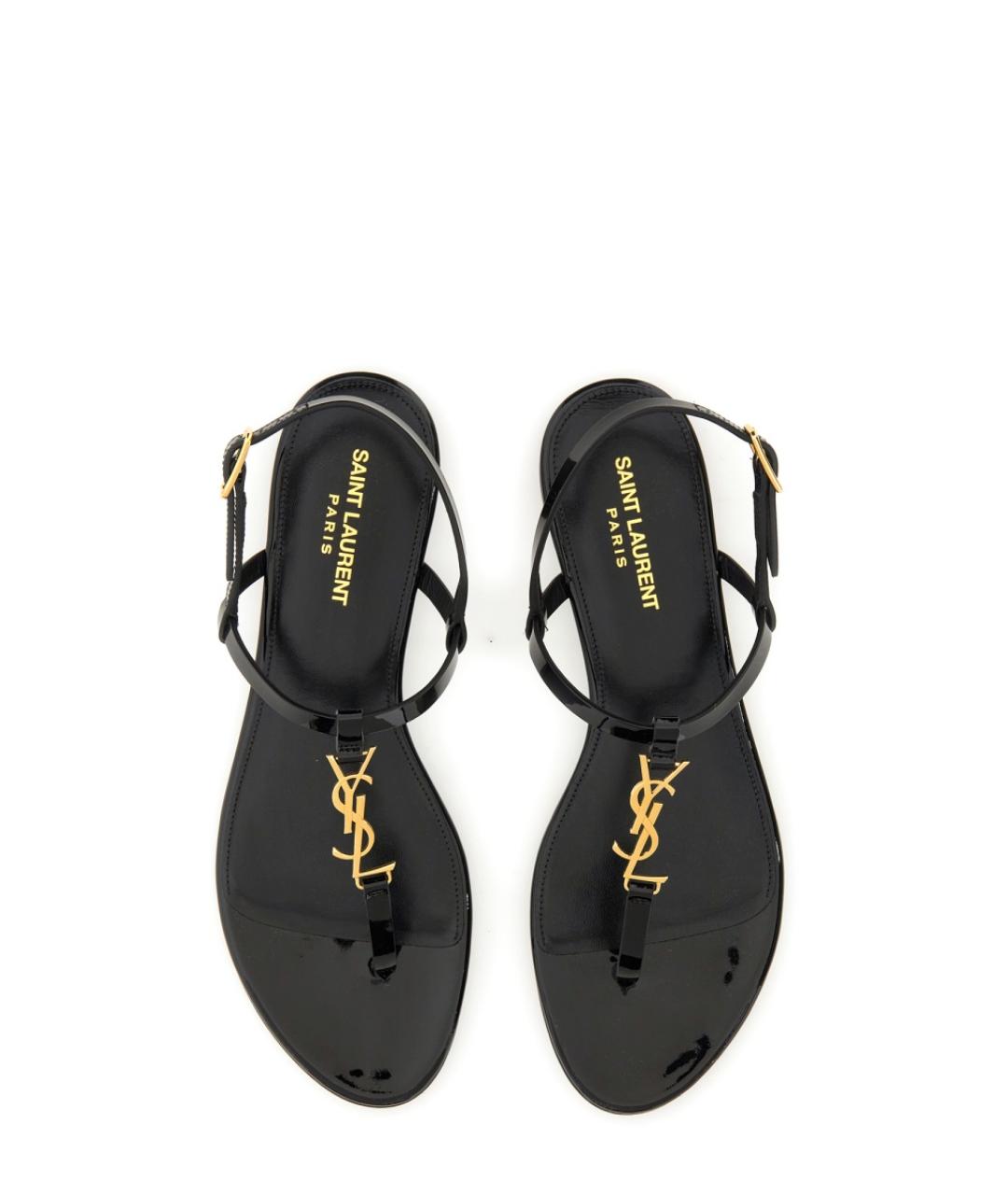 SAINT LAURENT Черные сандалии, фото 2
