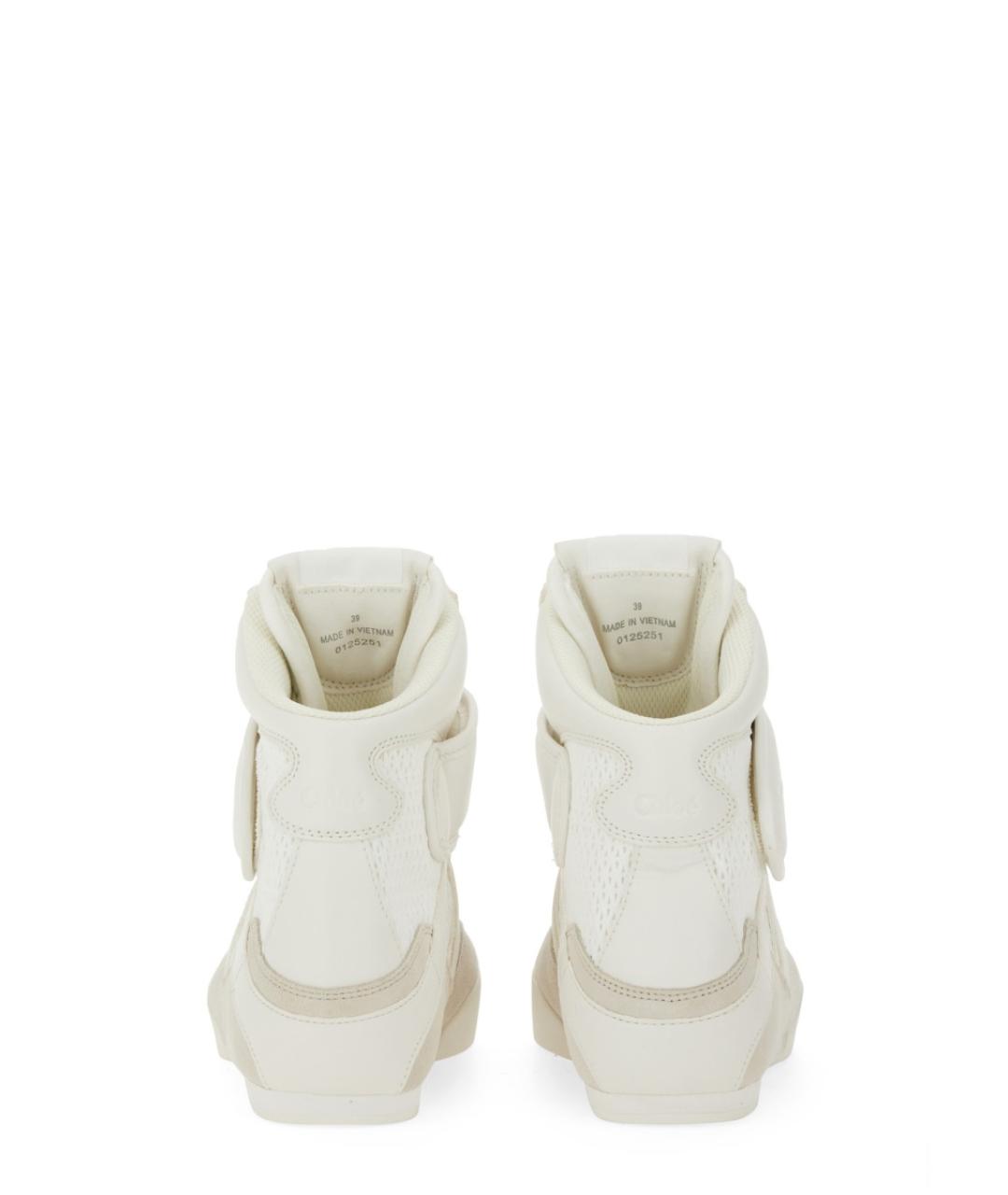 CHLOE Белые кожаные кроссовки, фото 4