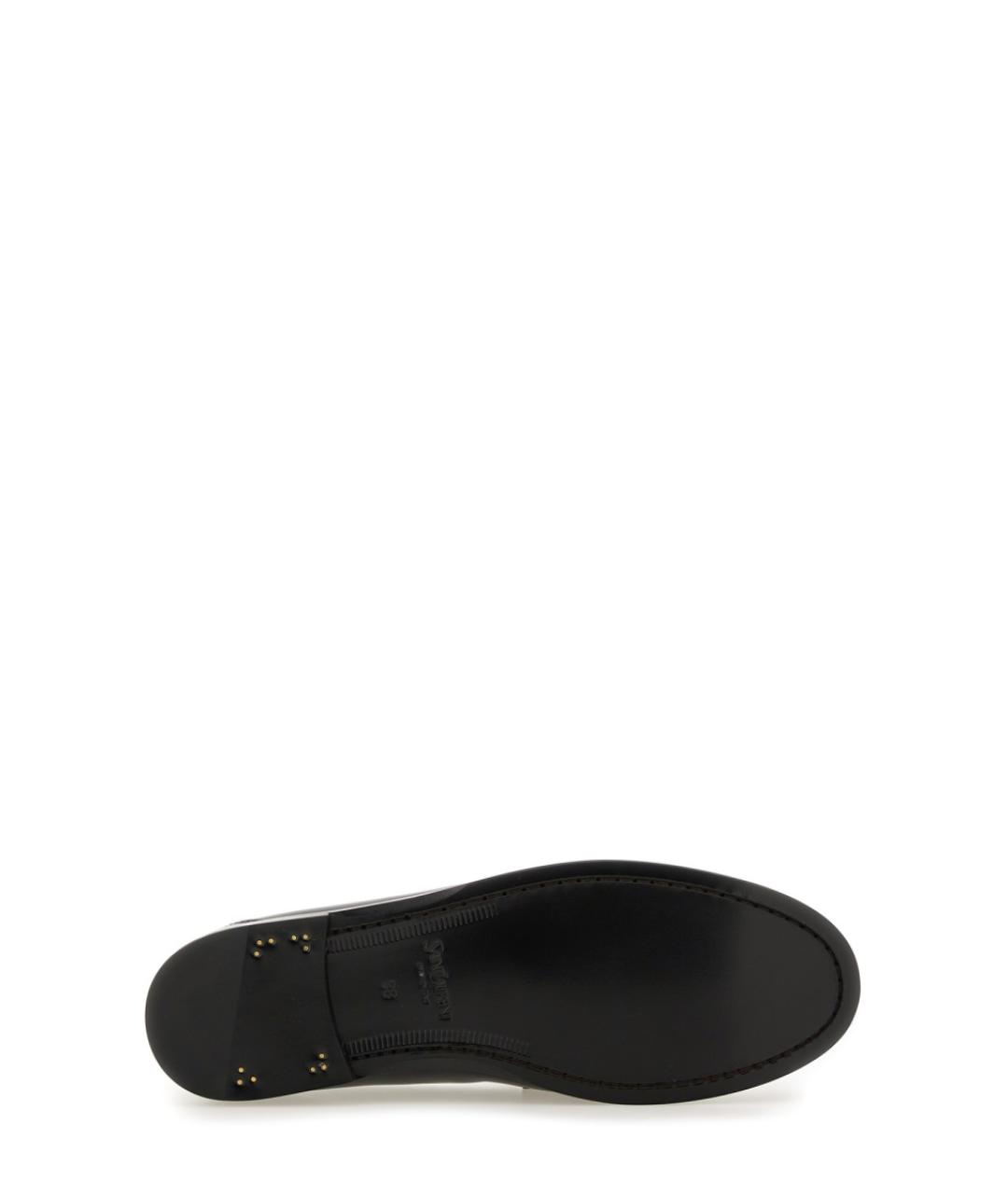 SAINT LAURENT Черные кожаные лоферы, фото 5