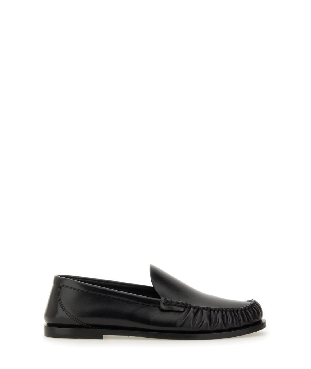 SAINT LAURENT Черные кожаные лоферы, фото 1