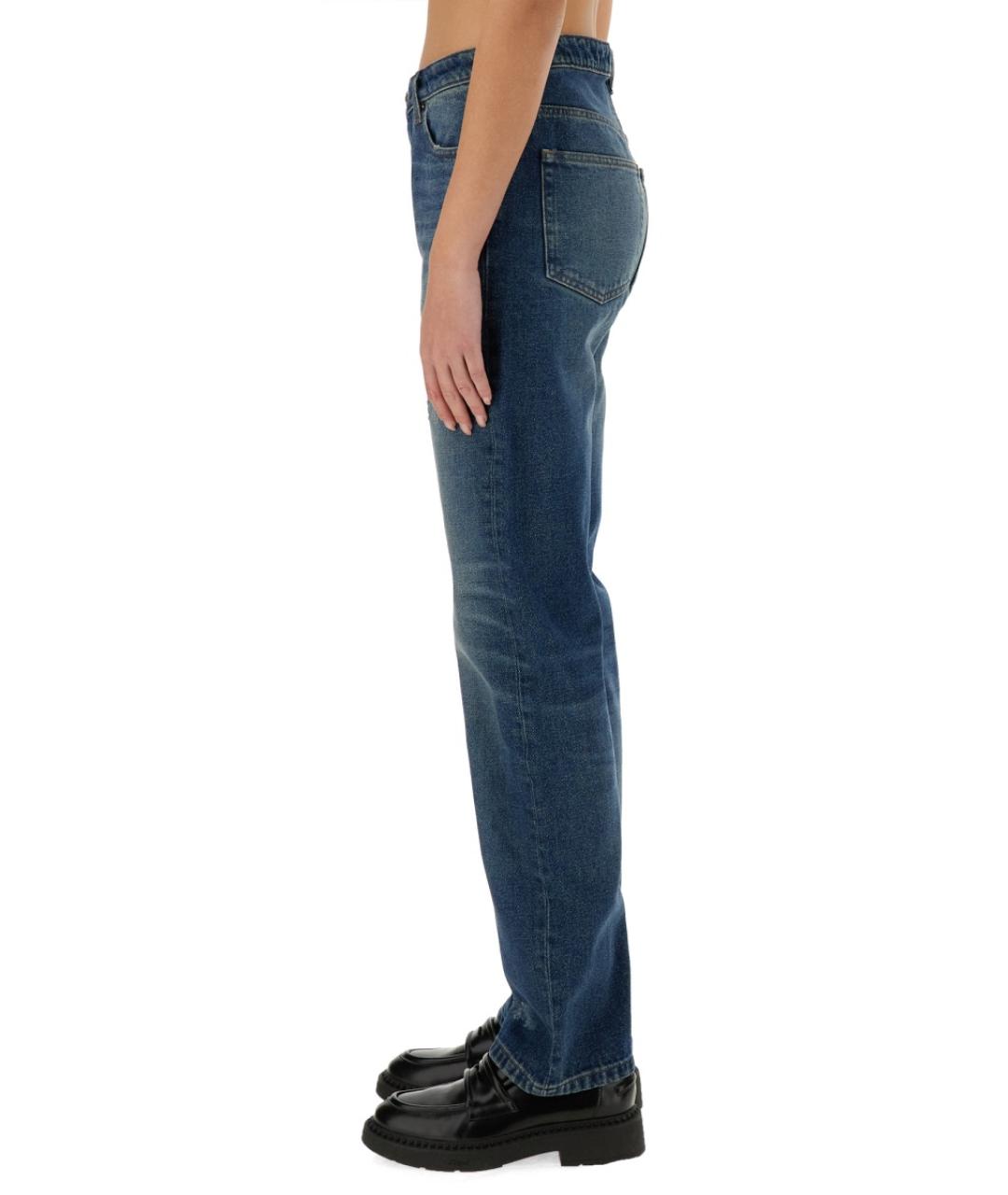 A.P.C. Синие хлопковые прямые джинсы, фото 5