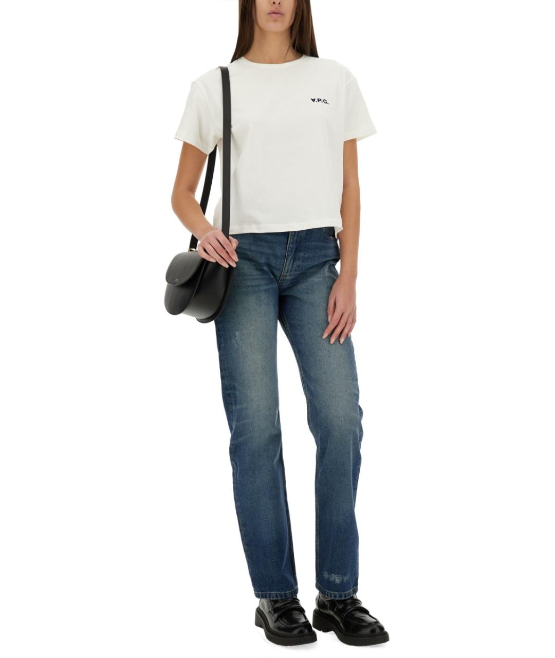 A.P.C. Синие хлопковые прямые джинсы, фото 3