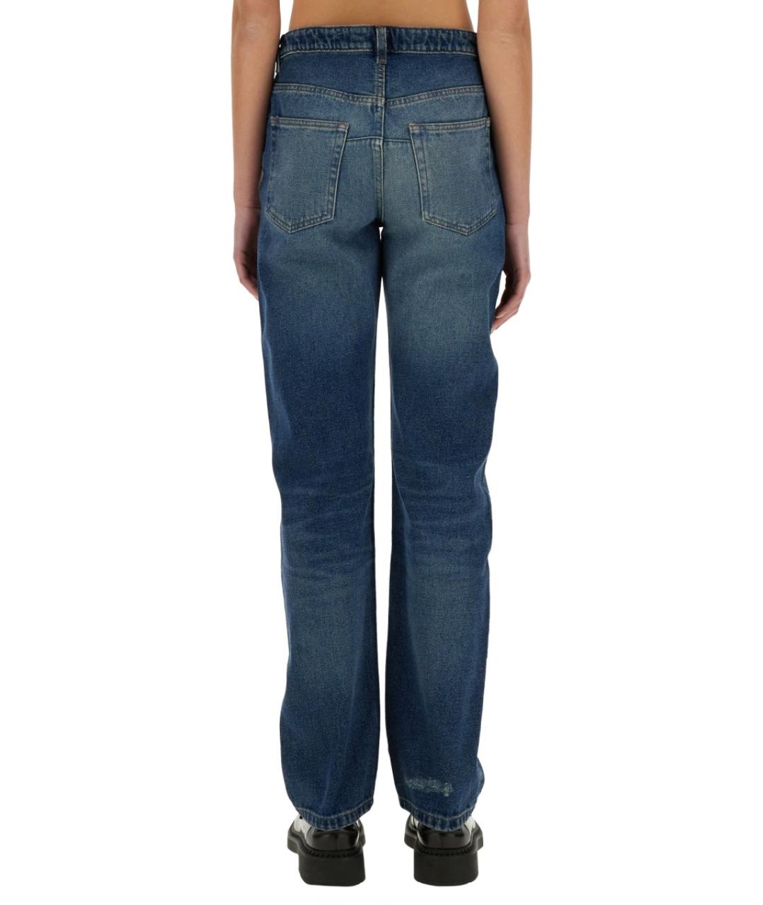 A.P.C. Синие хлопковые прямые джинсы, фото 4