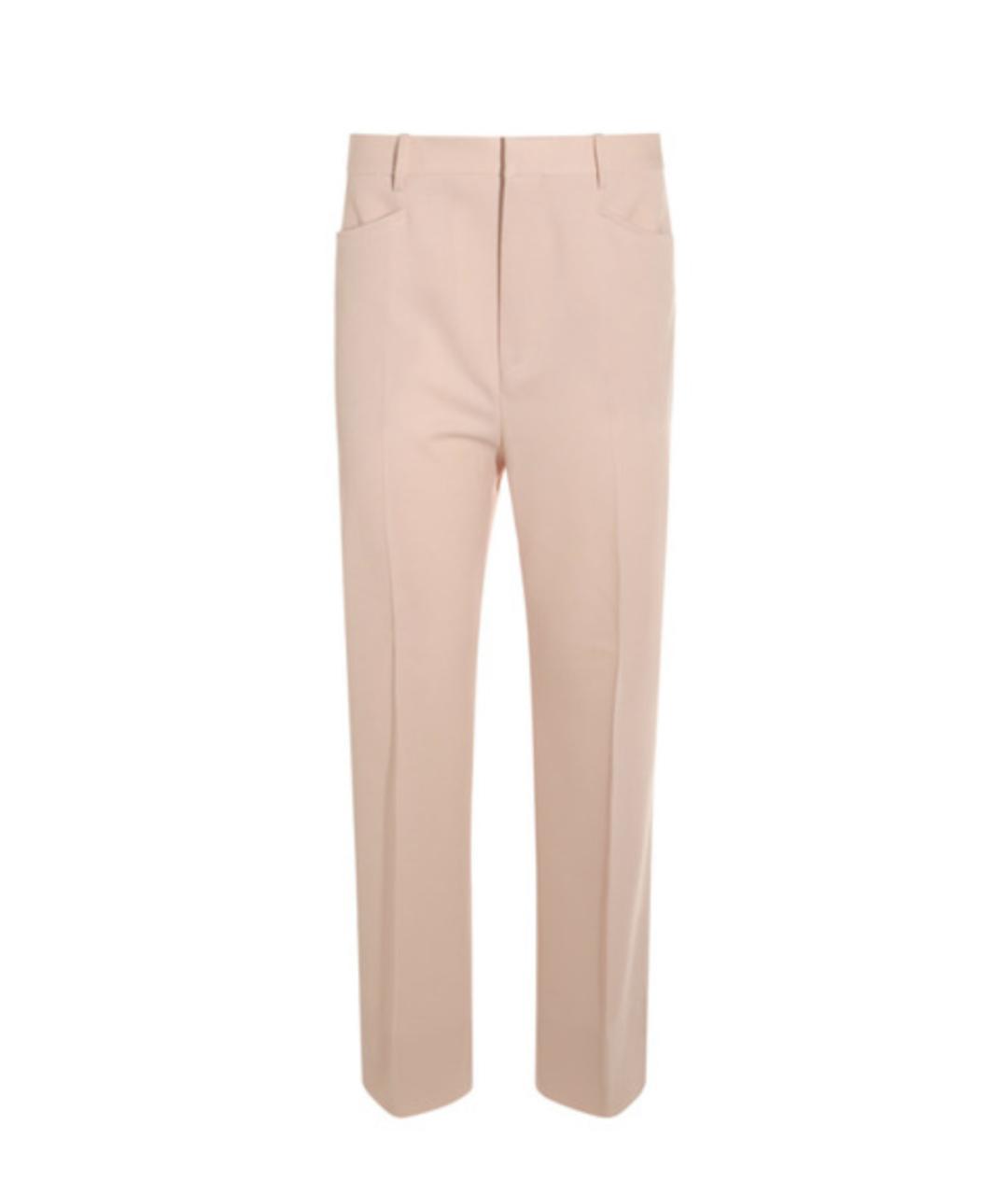TOM FORD Розовые шерстяные прямые брюки, фото 1
