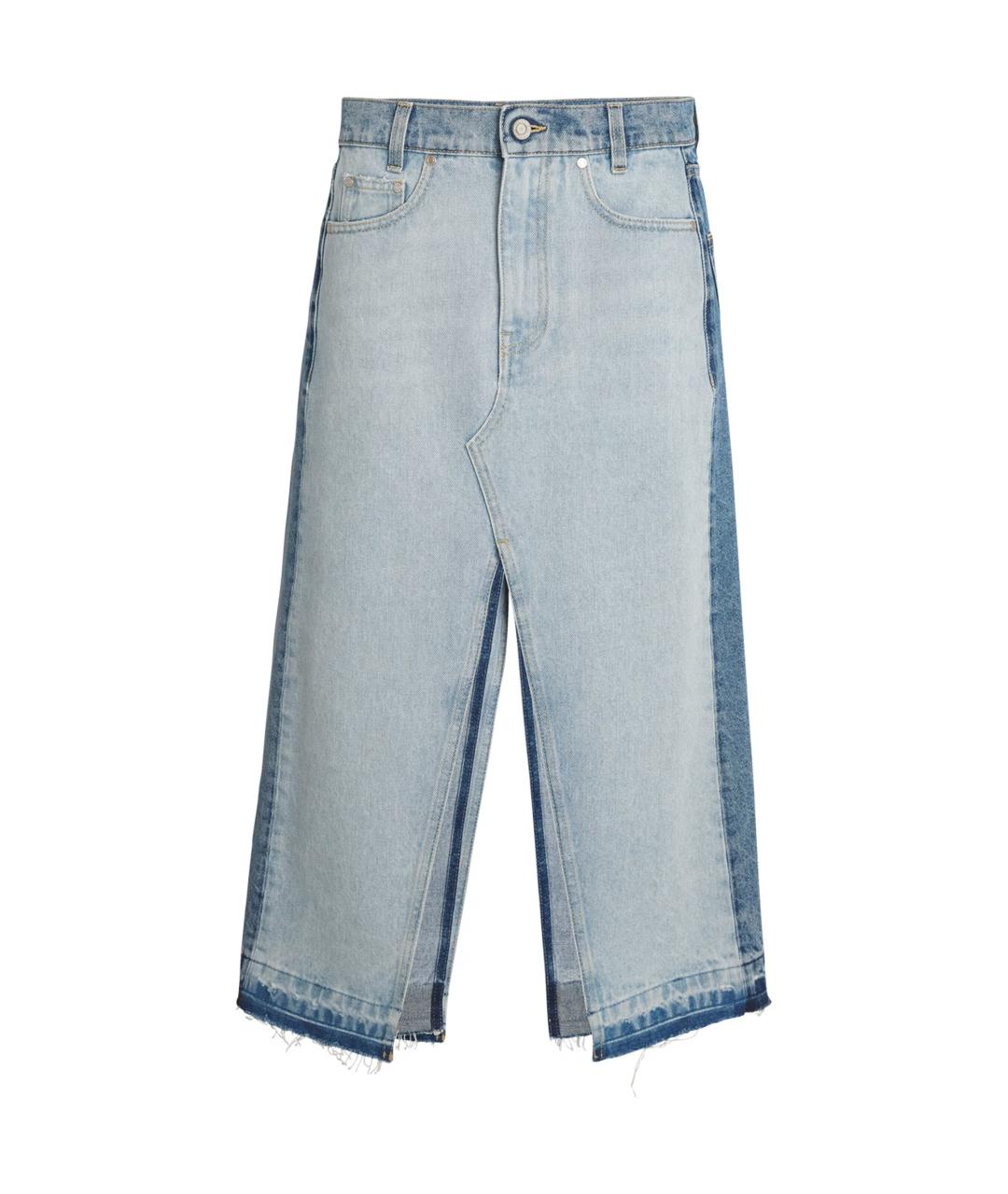 STELLA MCCARTNEY Синяя полиэстеровая юбка миди, фото 1