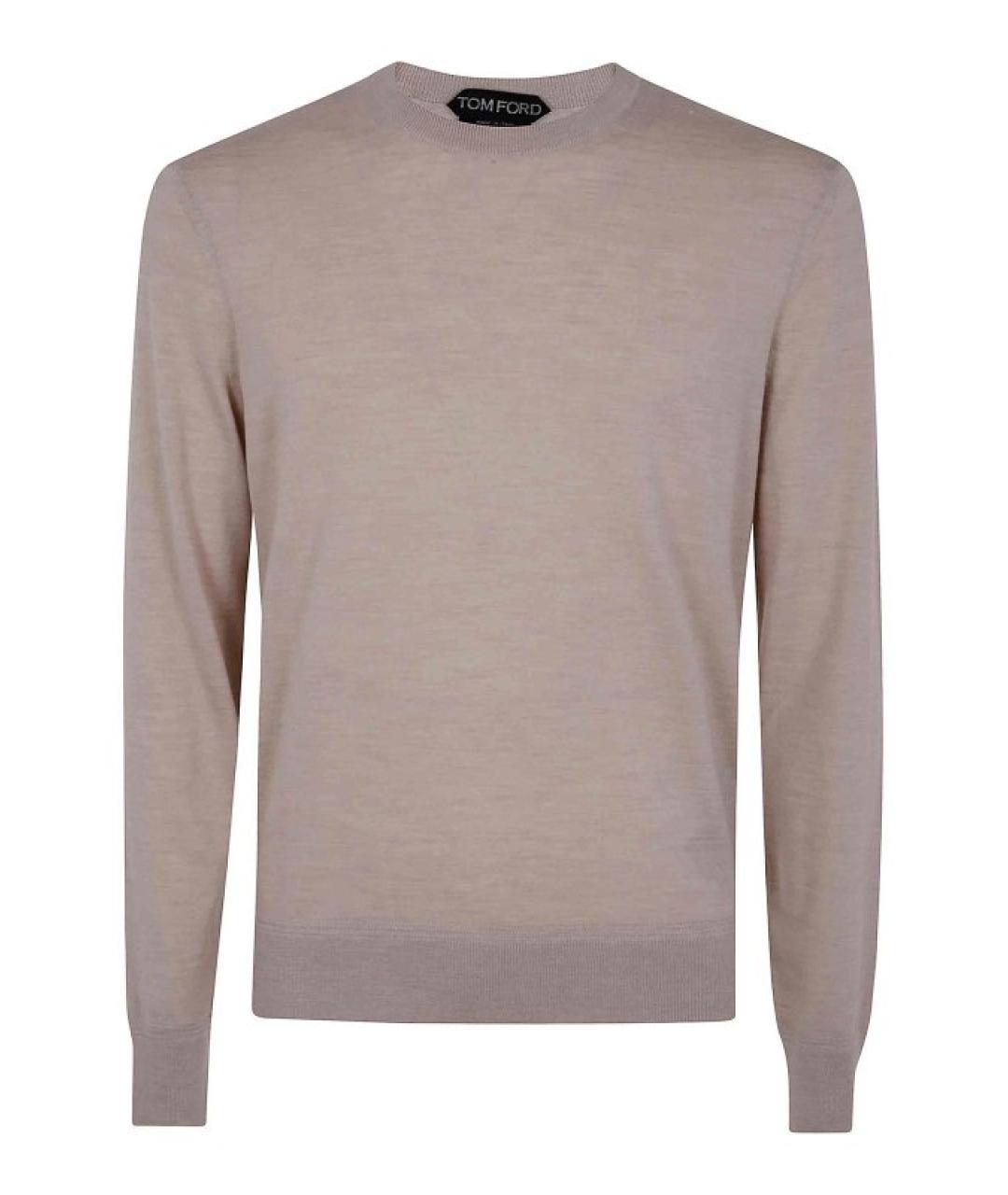 TOM FORD Бежевый шерстяной джемпер / свитер, фото 1
