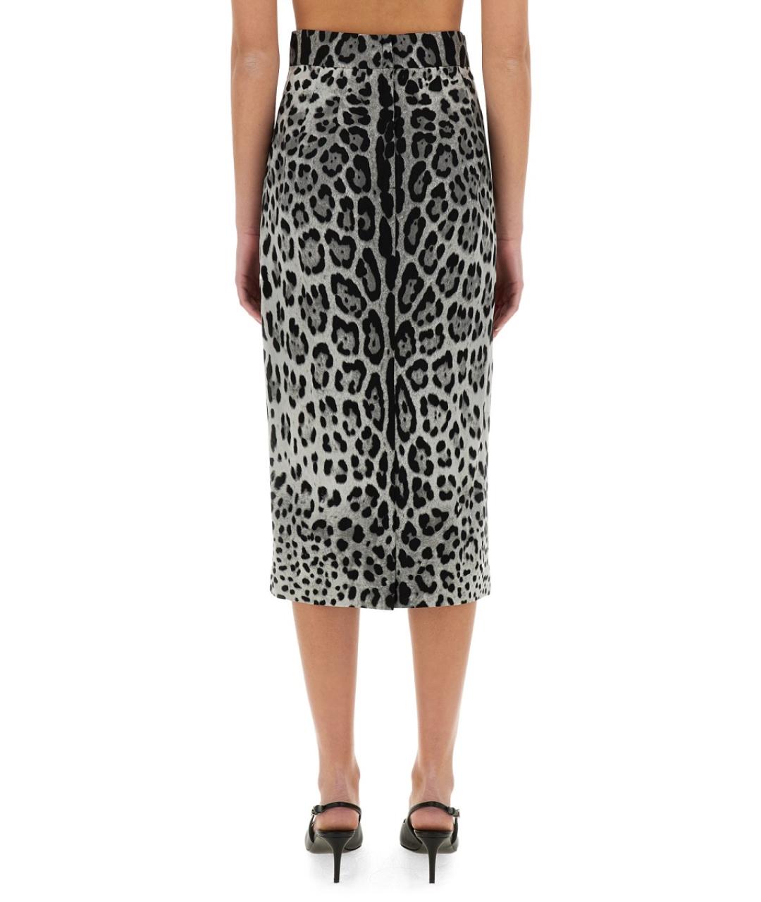 DOLCE&GABBANA Мульти шелковая юбка миди, фото 4