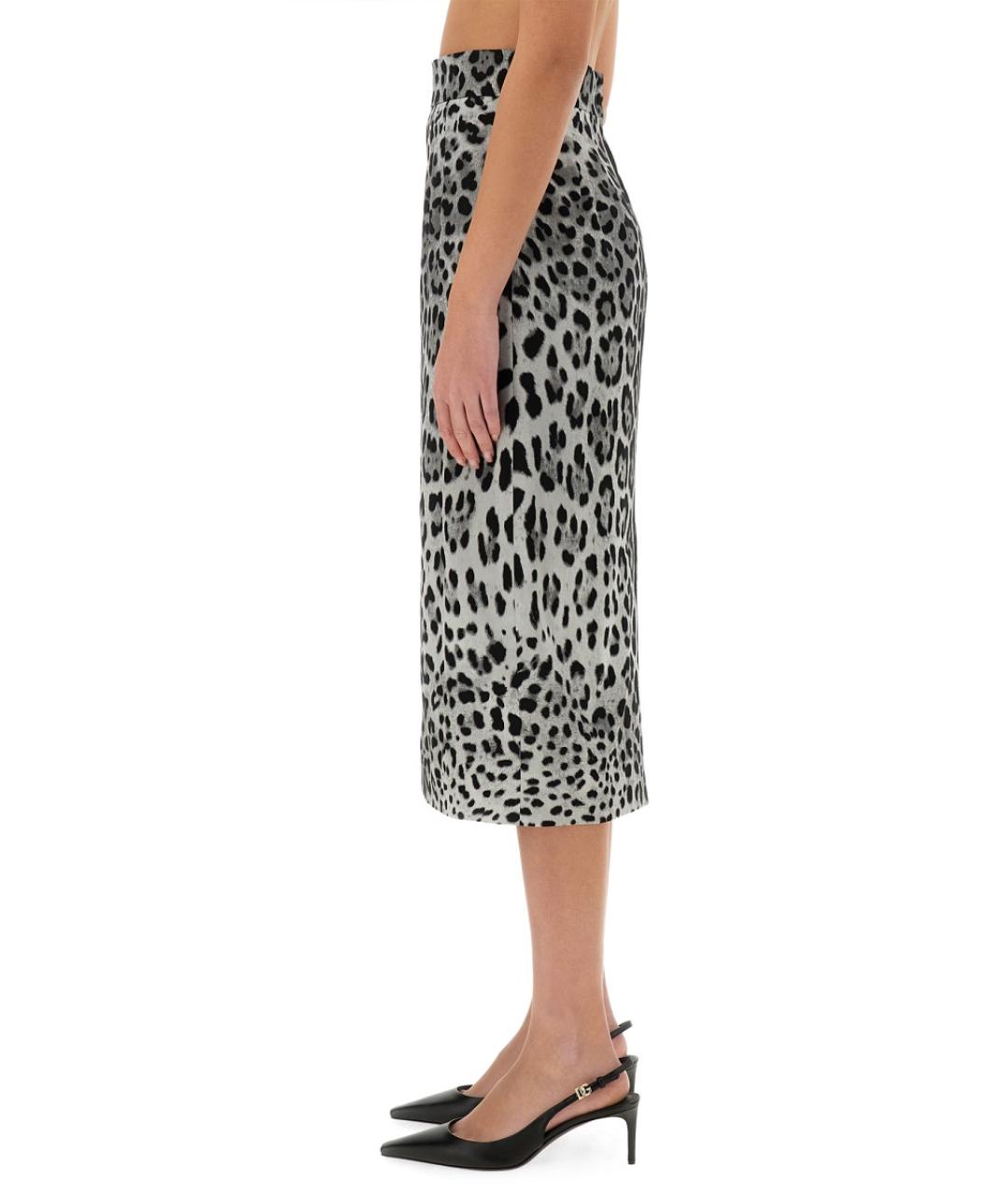 DOLCE&GABBANA Мульти шелковая юбка миди, фото 5