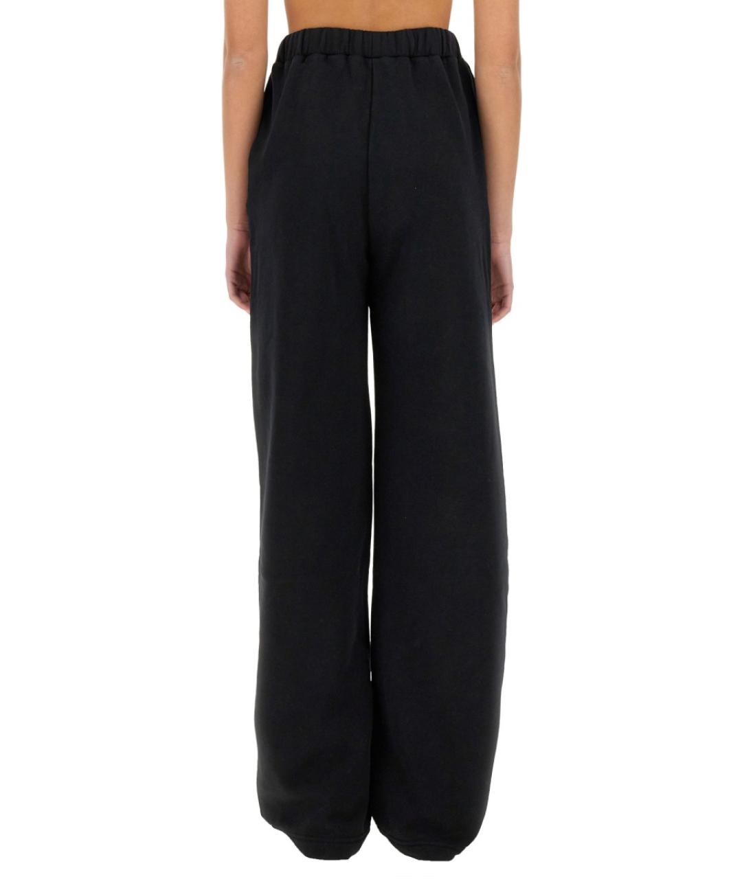 ROTATE Черные хлопковые прямые брюки, фото 3