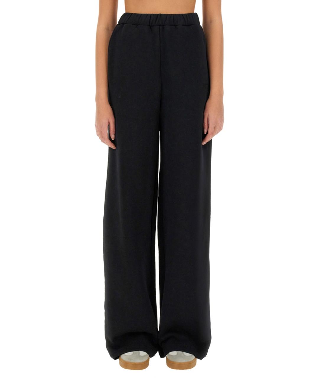 ROTATE Черные хлопковые прямые брюки, фото 5