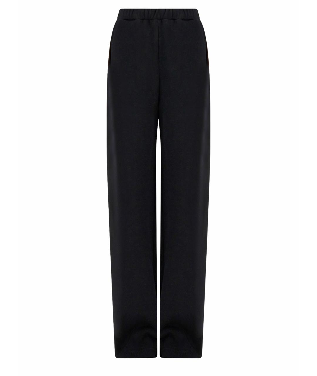 ROTATE Черные хлопковые прямые брюки, фото 1